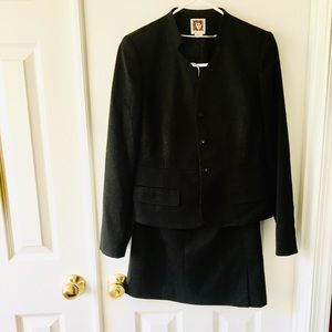 Anne Klein Suit 2pc Black 0P